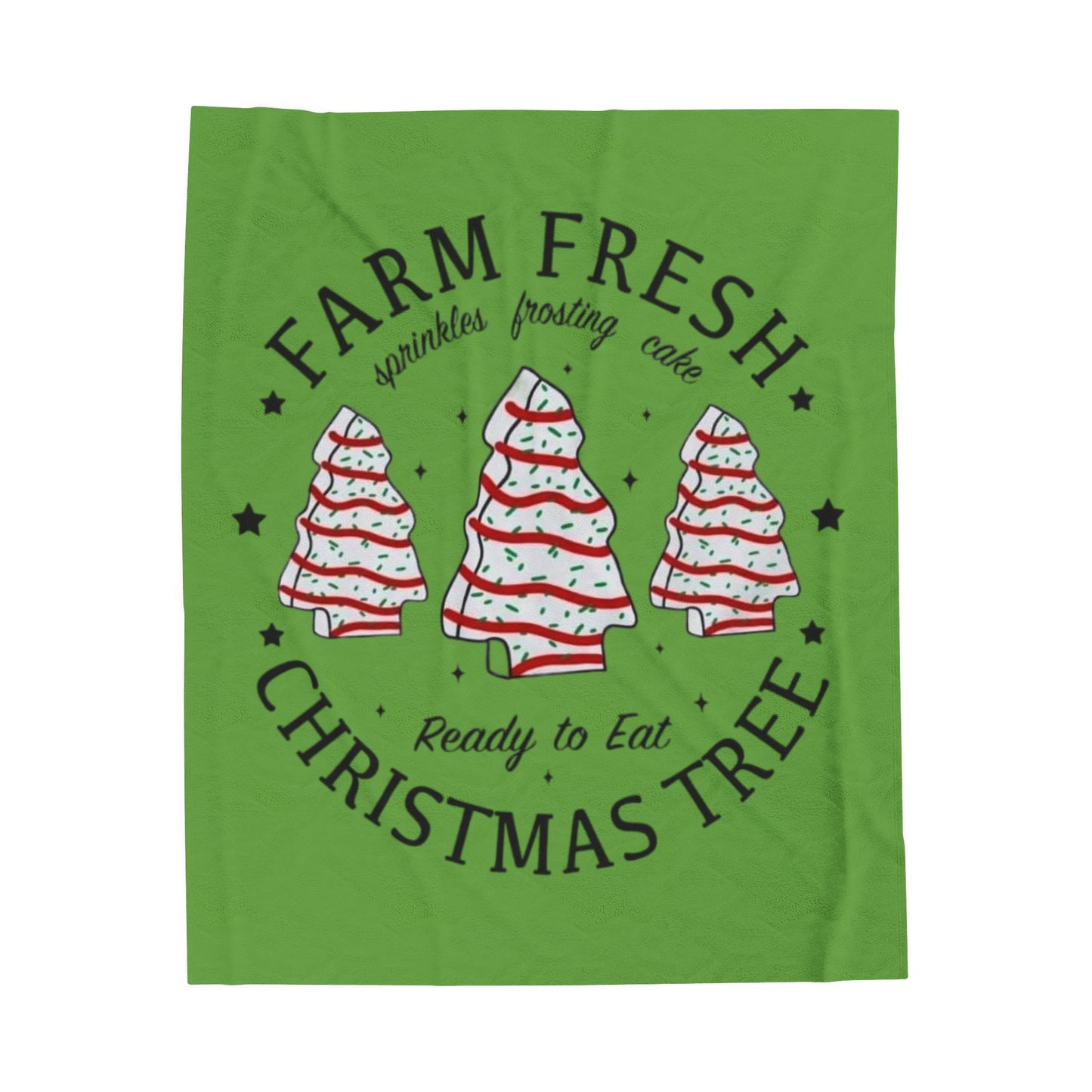 Christmas Tree cake Velveteen Plush Blanket