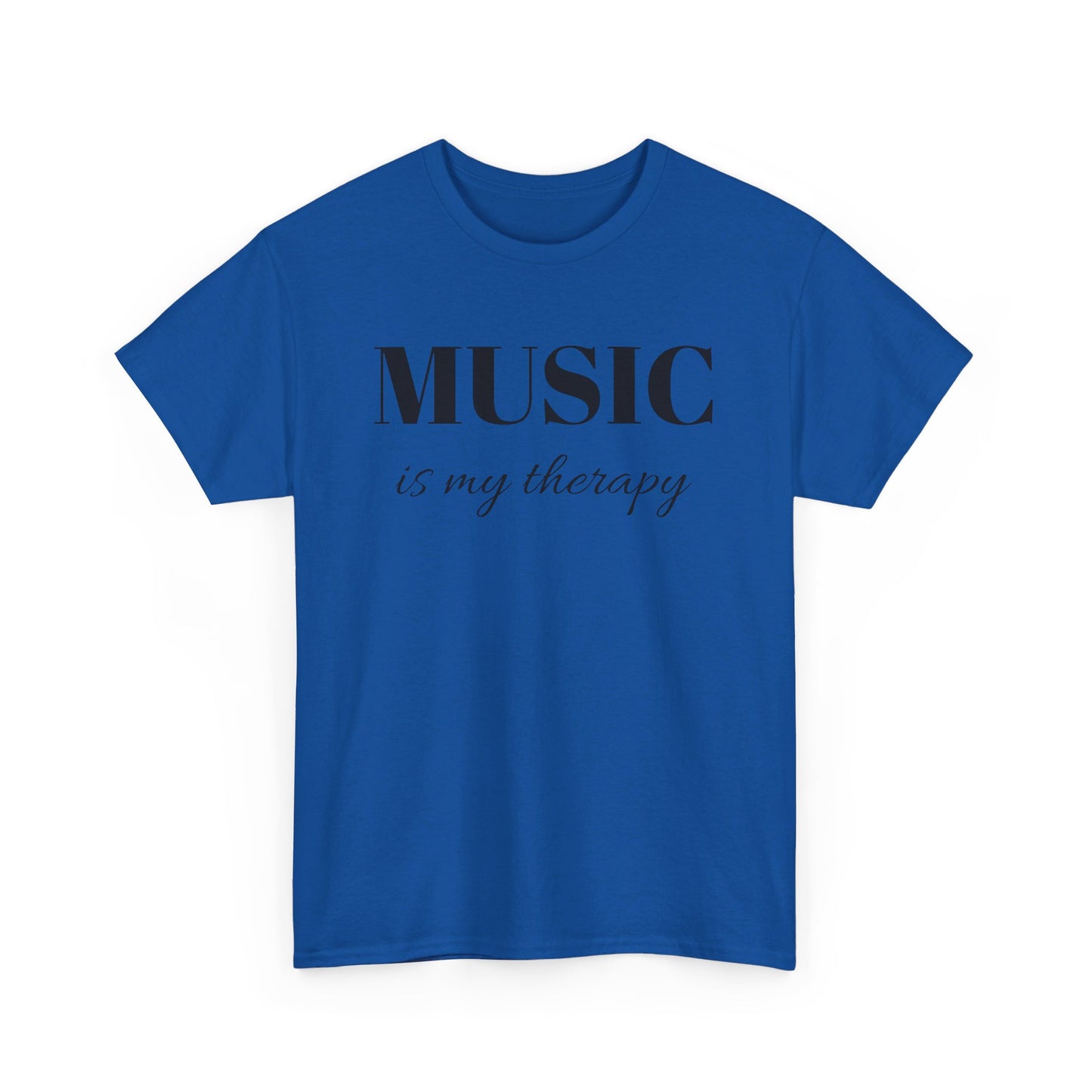 Music is my therapy Unisex Heavy Cotton Tee