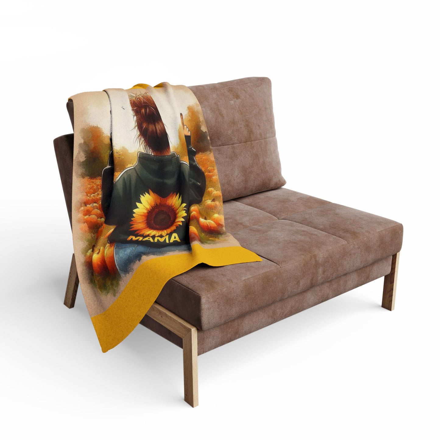 Mama Sunflower Arctic Fleece Blanket