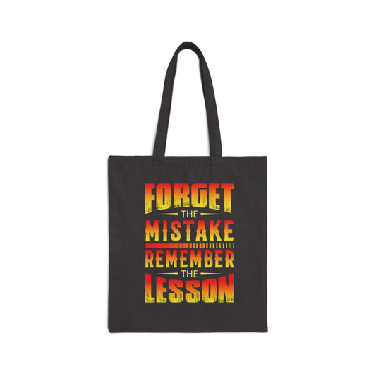 Forget The Mistake Cotton Canvas Tote Bag