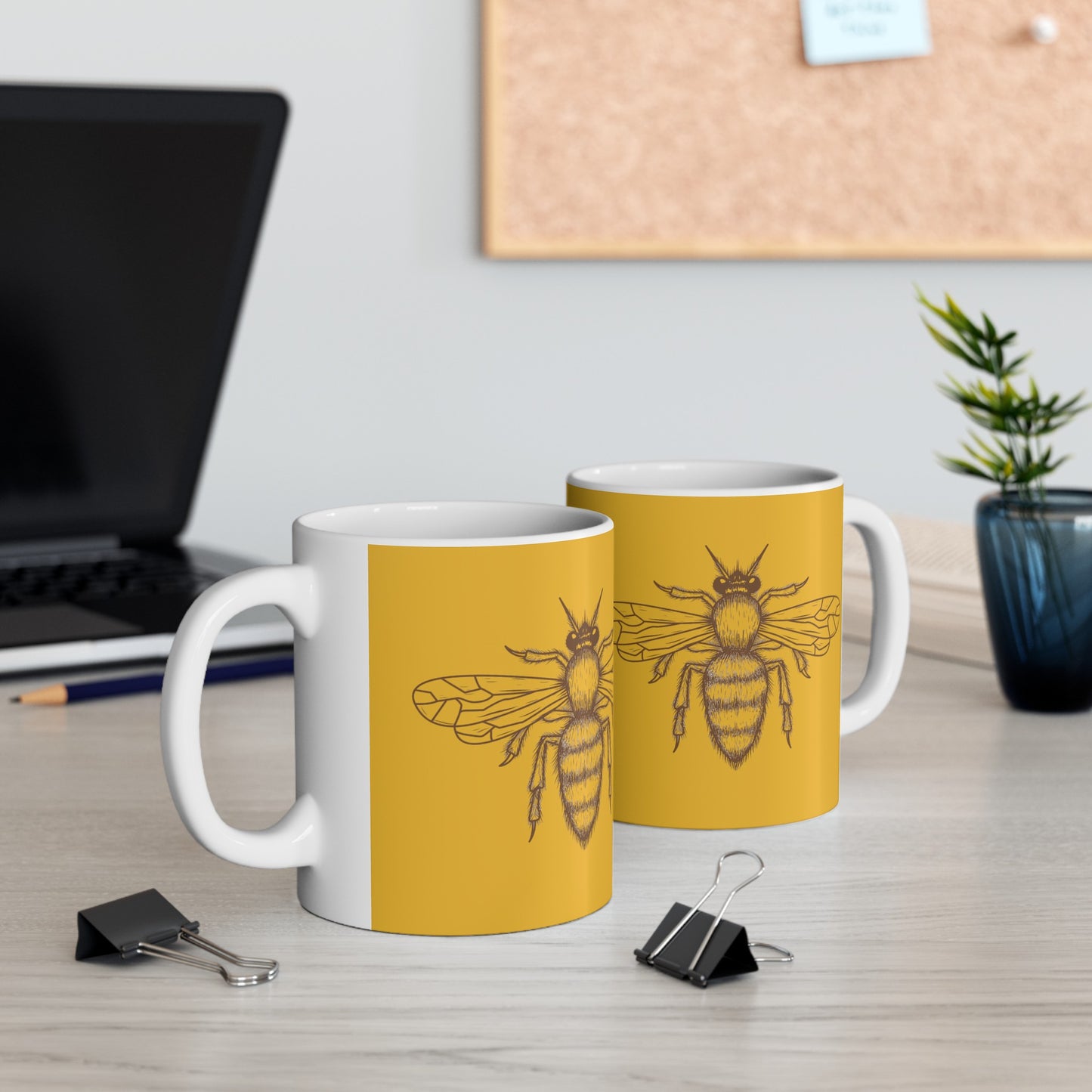 Bee Ceramic Mug, (11oz, 15oz)