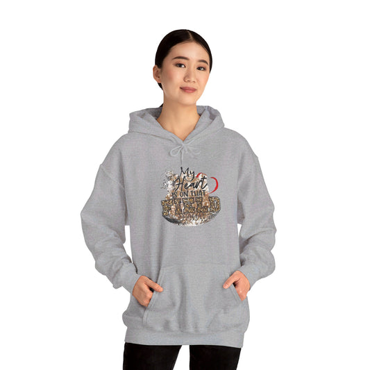 Football Mom Heart Field Unisex Hoodie Sweatshirt