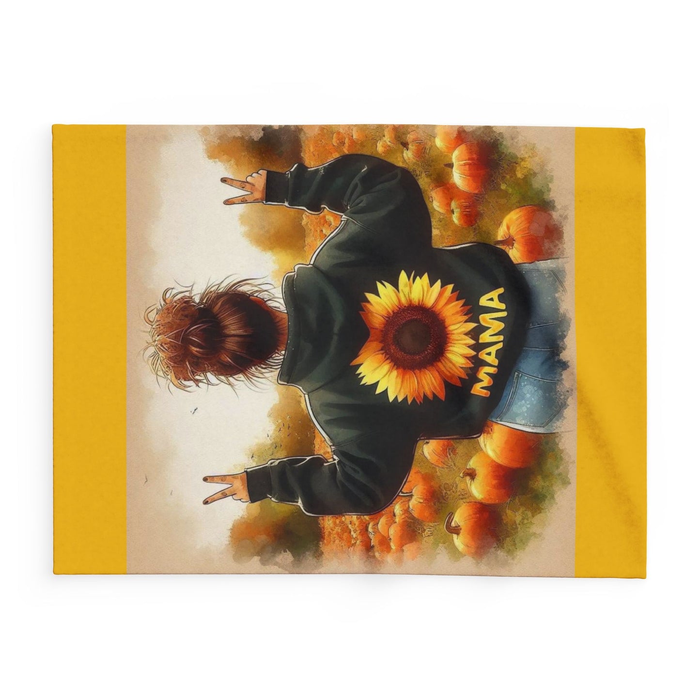 Mama Sunflower Arctic Fleece Blanket