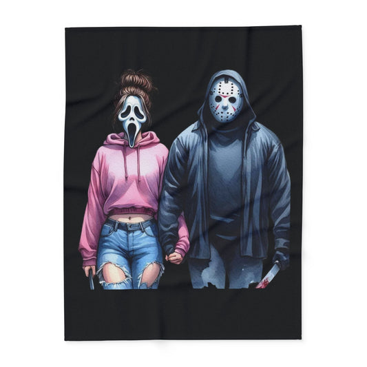 Horror couple Arctic Fleece Blanket