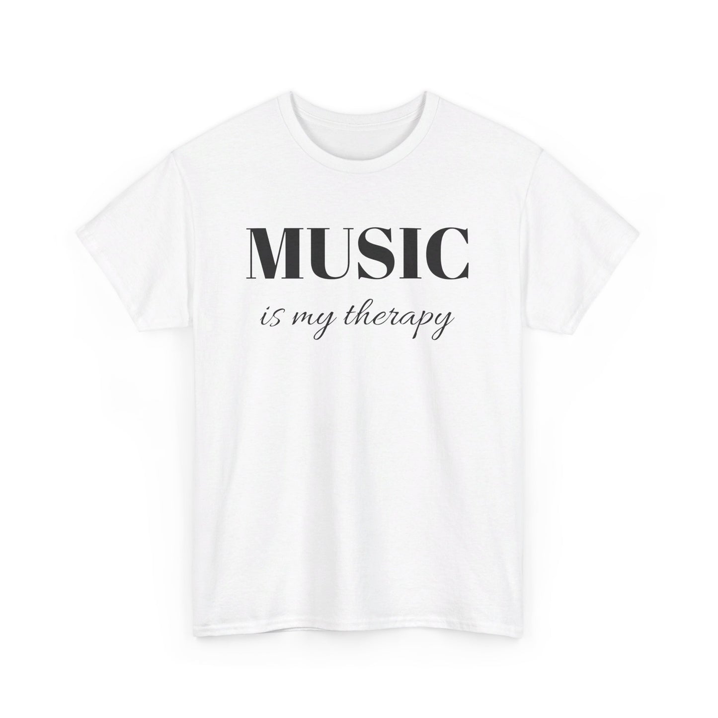 Music is my therapy Unisex Heavy Cotton Tee