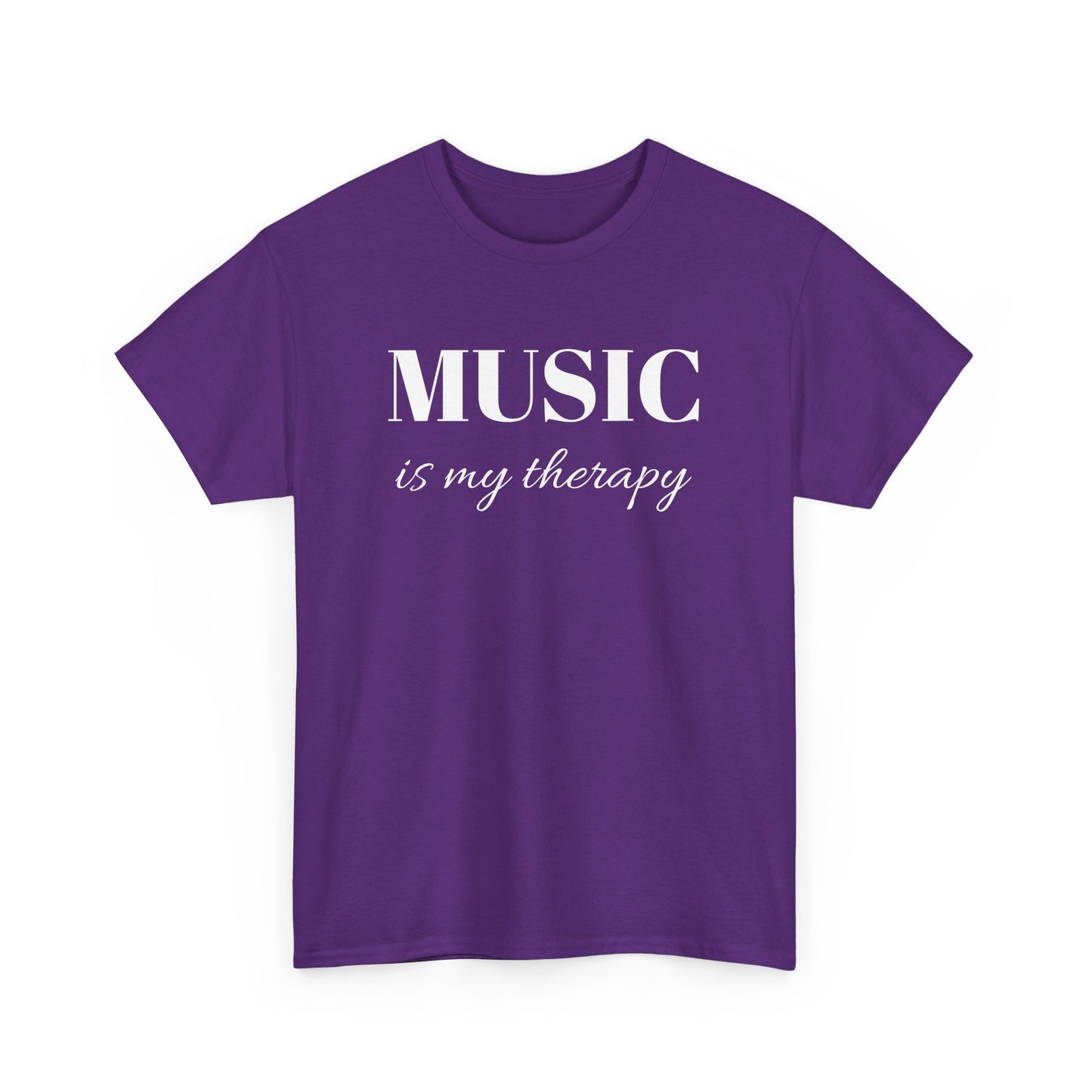 Music is my therapy Unisex Heavy Cotton Tee