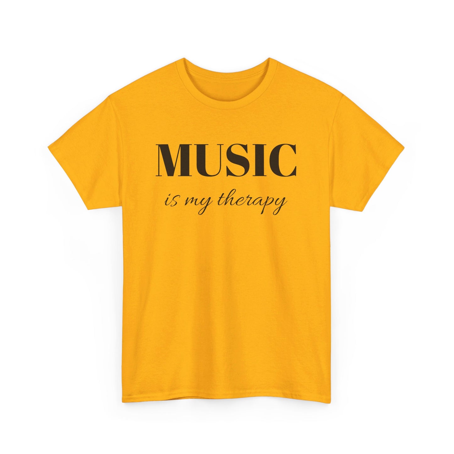 Music is my therapy Unisex Heavy Cotton Tee