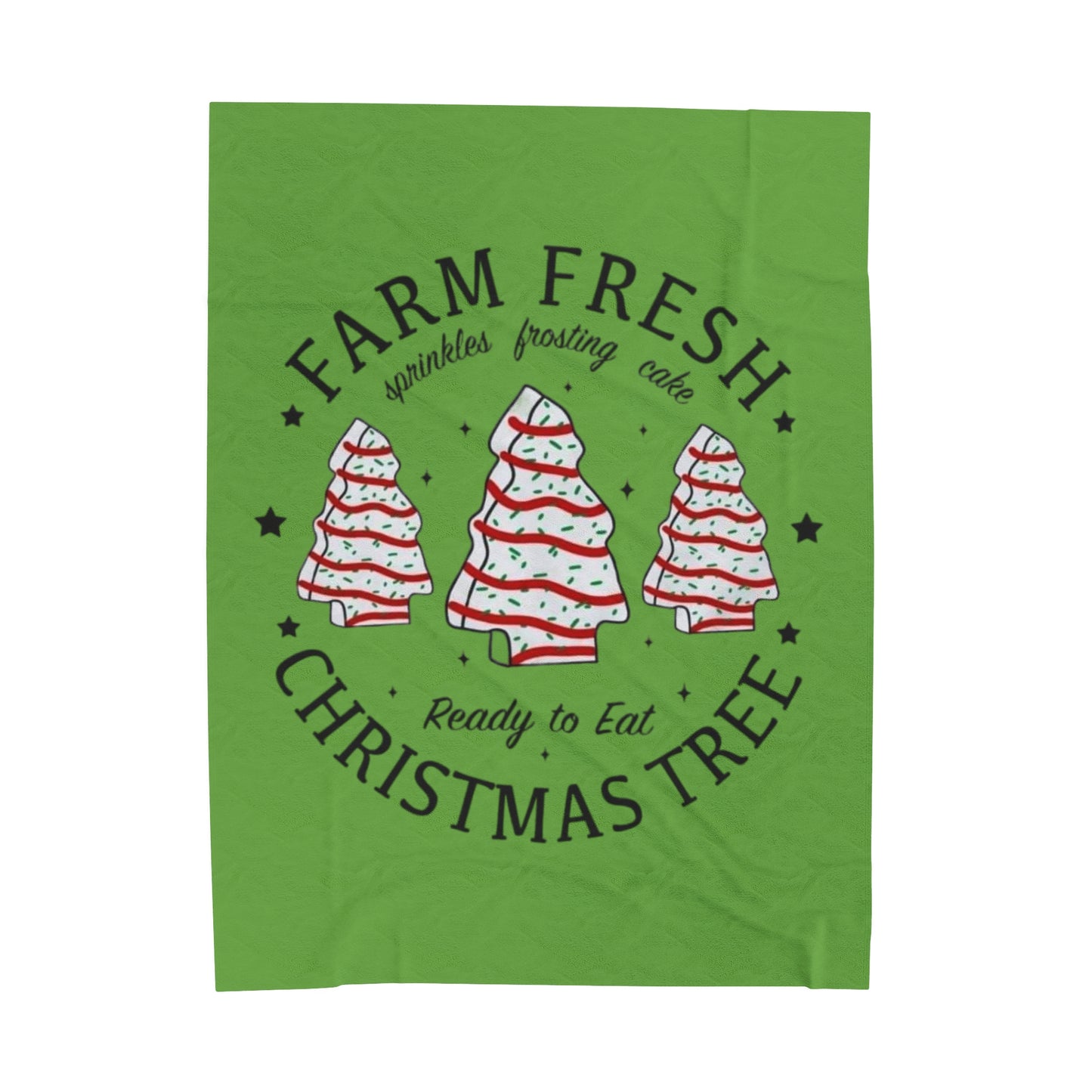 Christmas Tree cake Velveteen Plush Blanket