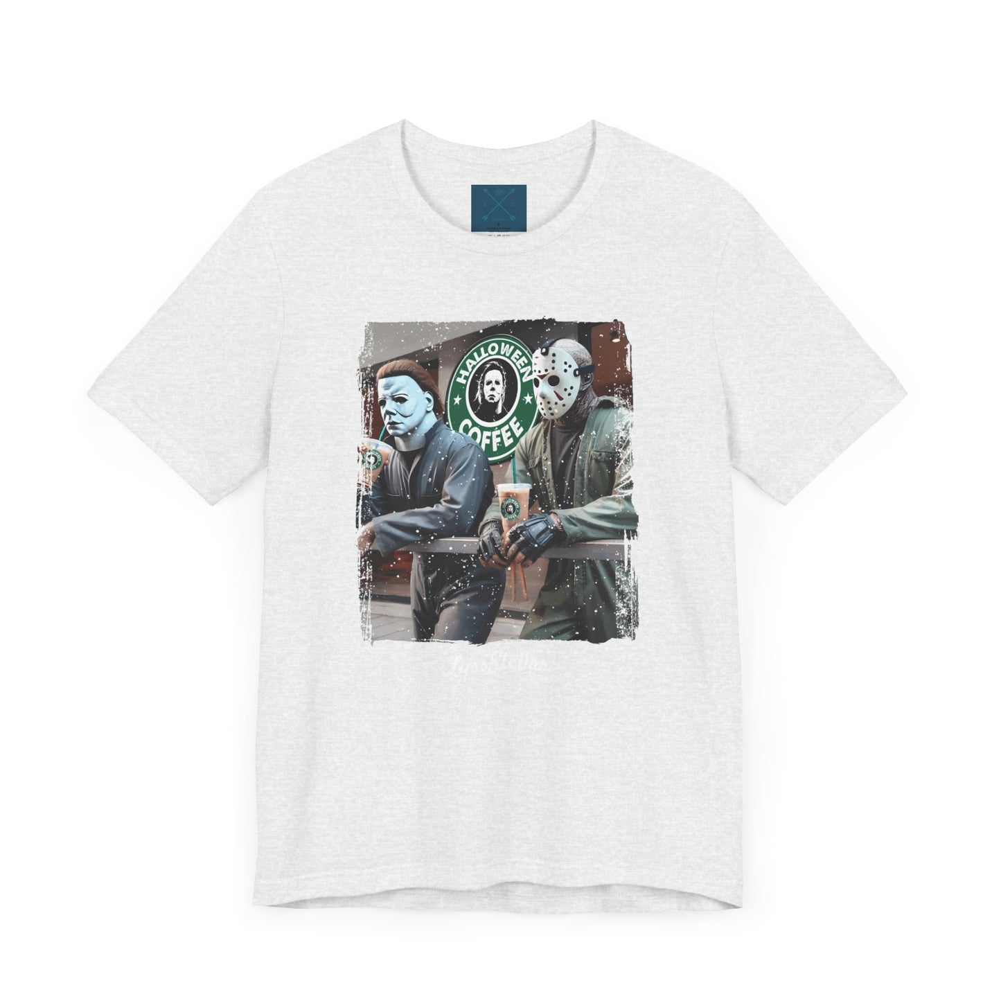 Halloween Horror Unisex Tee - Jason and Michael Myers Coffee Shirt