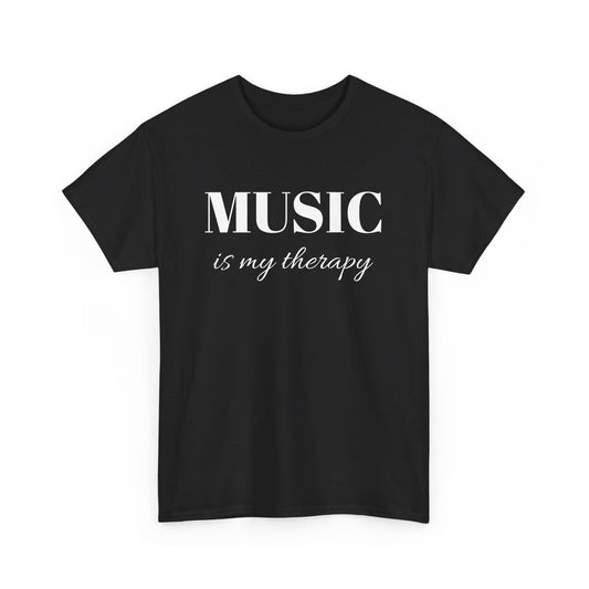 Music is my therapy Unisex Heavy Cotton Tee