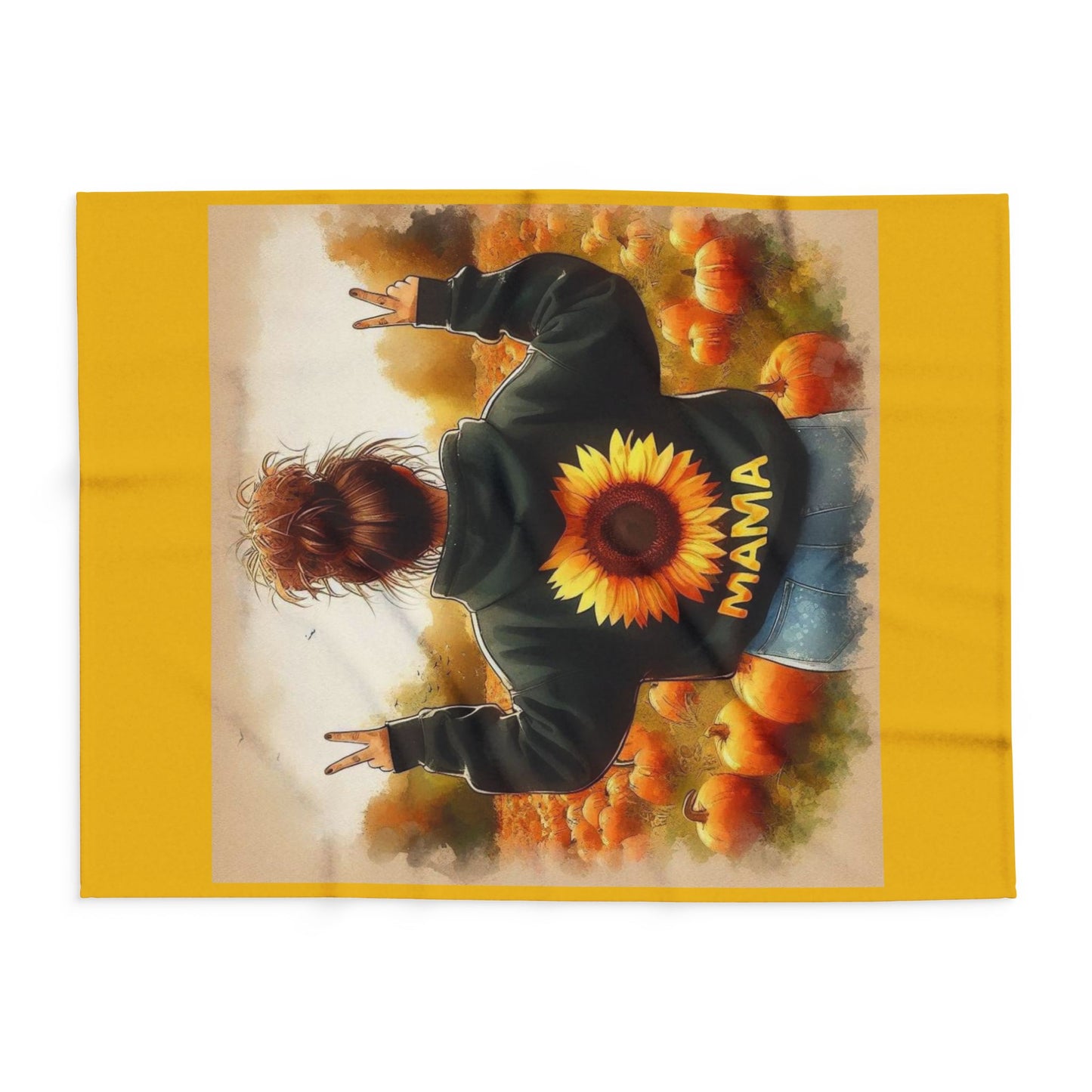 Mama Sunflower Arctic Fleece Blanket