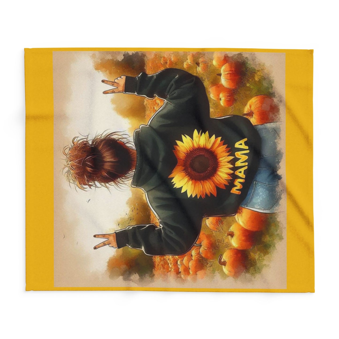 Mama Sunflower Arctic Fleece Blanket