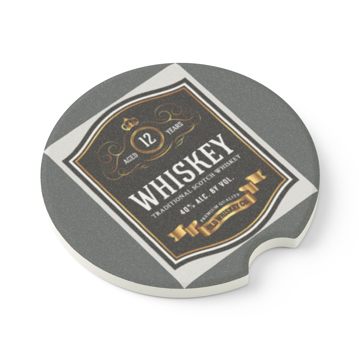 Whiskey Soapstone Car Coaster